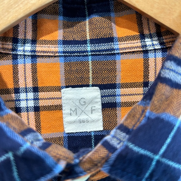 Awesome MGF plaid shirt, orange/blue - Picture 3 of 3